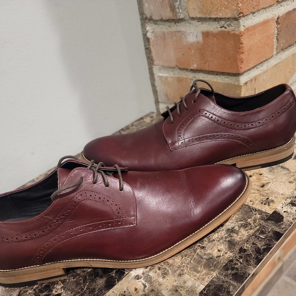 bruno marc Italian leather men dress shoe size 12 Brown main image 8